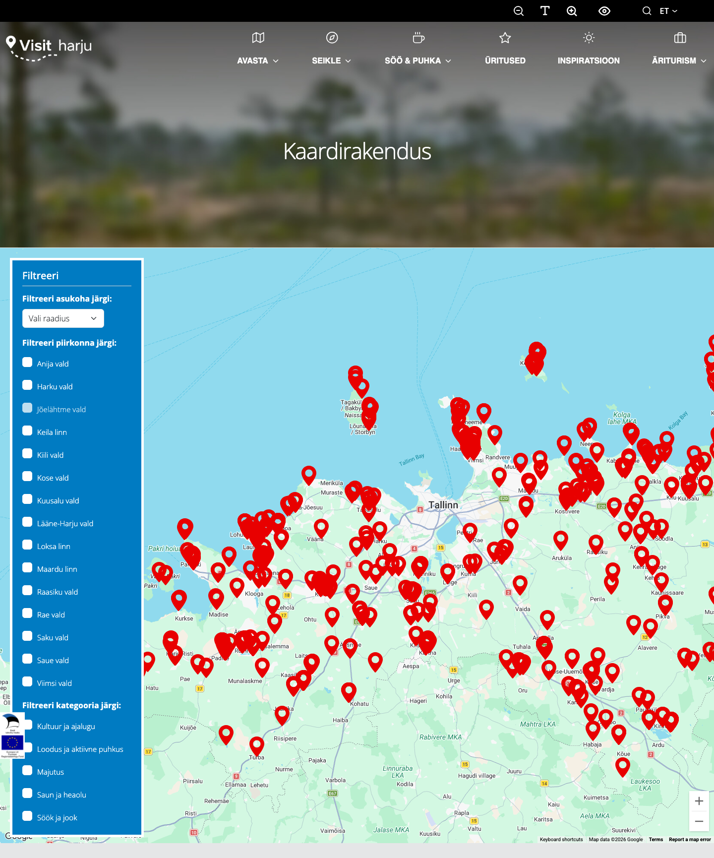 Visit Harju map